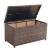 Picture of Outdoor Storage Box Rattan Wicker Medium Dark Coffee 250L