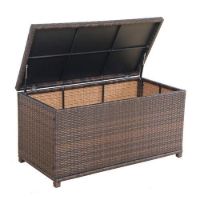 Picture of Outdoor Storage Box Rattan Wicker Medium Dark Coffee 250L