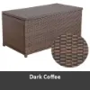 Picture of Outdoor Storage Box Rattan Wicker Medium Dark Coffee 250L