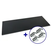 Picture of Metal Wall Cabinet Additional Shelf with Clips - Black