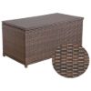 Picture of Outdoor Storage Box Rattan Wicker Medium Dark Coffee 250L