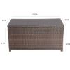 Picture of Outdoor Storage Box Rattan Wicker Medium Dark Coffee 250L
