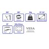 Picture of Monitor Mount Dual Screen Desktop - Clamp